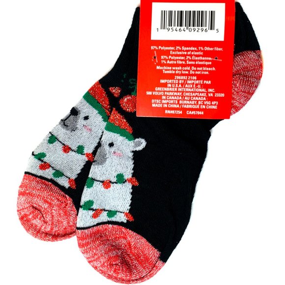 Holiday Polar Bear Socks - Picture 3 of 4
